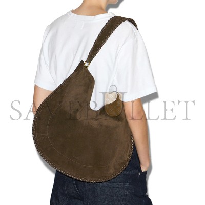 OSKAN HOBO SOFT SUEDE CALFSKIN LEATHER BAG PP0200FBB2C06M50BZ (42*36*6cm)